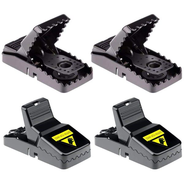 Mouse Trap, 4 Packs Reusable Mice Snap Traps for Indoors