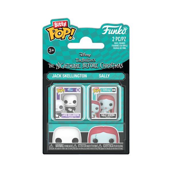 Funko Bitty Pop! The Nightmare Before Christmas: Jack Skellington &amp; Sally