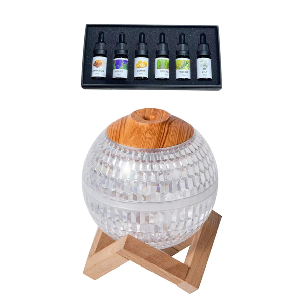 Crystal Sphere 7 Colour Nightlight and Humidifier with 6 Essential Oils
