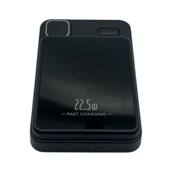 Black 10000mAh 22.5W IOS Phone Wireless Power Bank - Fast Charging
