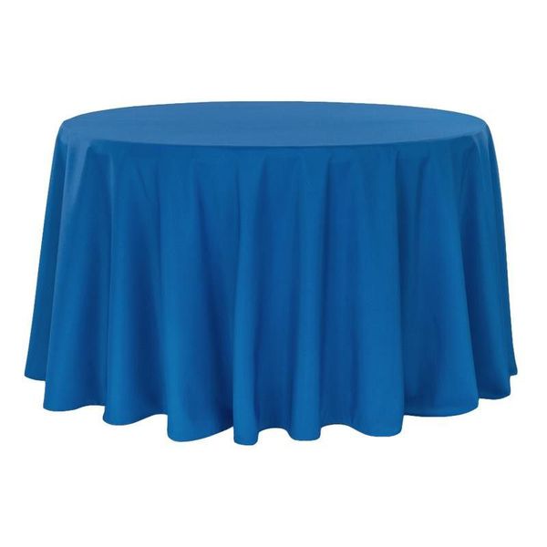 Polyester Round Tablecloth - Royal Blue Linen