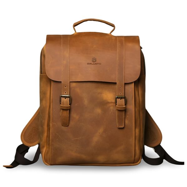 Balvaro - Voyager Leather Laptop Backpack