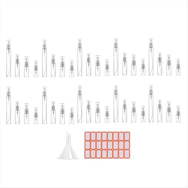 40Pcs Transparent Spray Bottle Cosmetic Atomizer Perfume Bottles