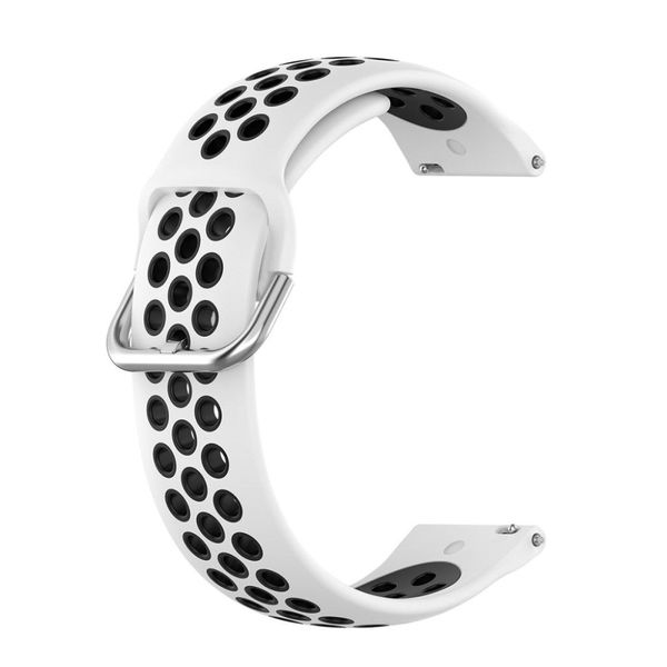 20mm Strap Compatible with Samsung Galaxy 42mm (Size:S/M) -White/Black