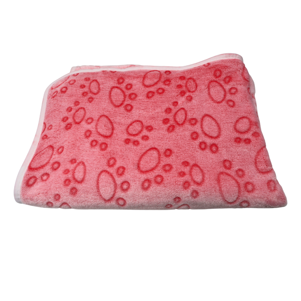 Paw Print Pet Blanket - Pink
