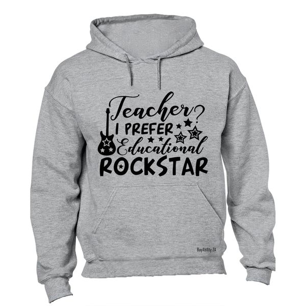 Educational Rockstar - Mens - Hoodie - Grey