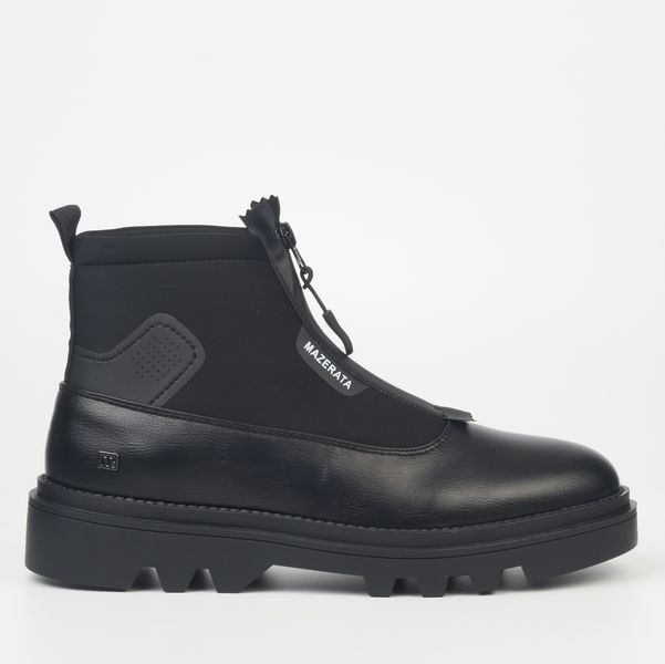mazerata Vinchey 9 Grey Men Faux Leather / Lycra Ankle Boots