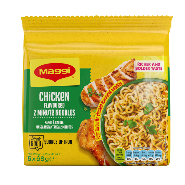 MAGGI 2 MINUTE NOODLES CHICKEN 5x68G