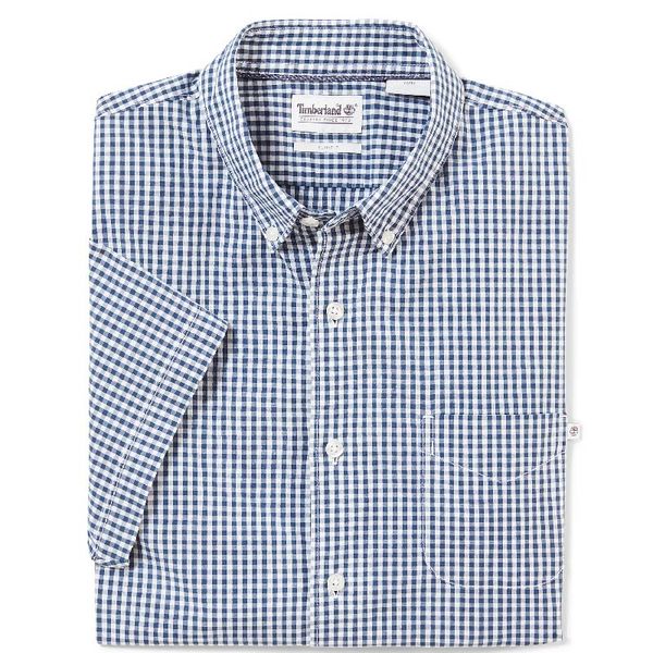 Suncook River Gingham Shirt in Blue