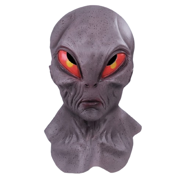 Face Mask Alien Bright Red Eyes