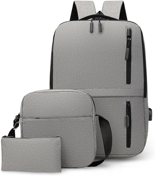 Double Shoulder Travel Backpack- 3 Piece