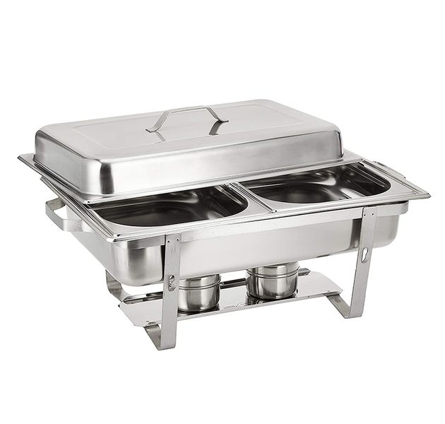 High Quality Stainless Steel Food Warming Double Pan Chafing Dish - 9 Ltr