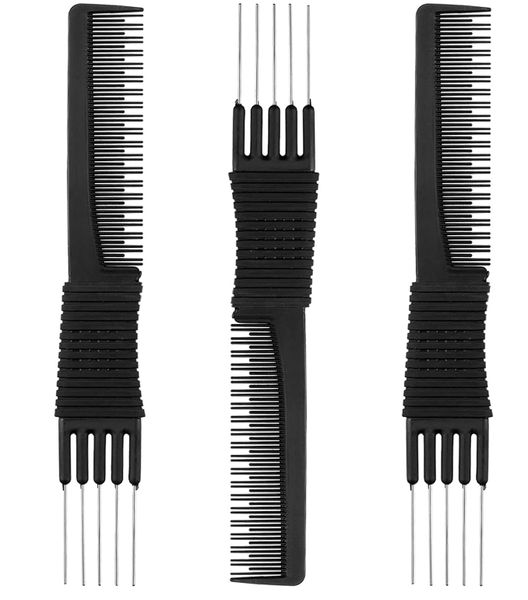 5 Prong Metal Teasing Comb - Pack of 3