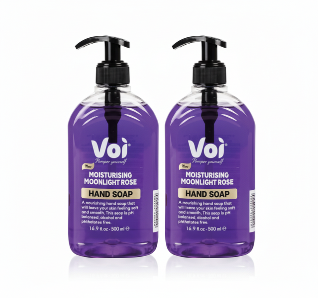 Voi Liquid Hand Soap 500ml Moonlight Rose Scent for Gentle - 2 Pack