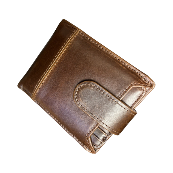 Mens Leather Wallet Bifold Style by John Frank Apparel