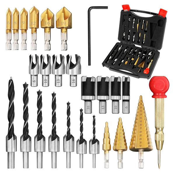 Woodworking Drilling Tool Set - 25 Pce