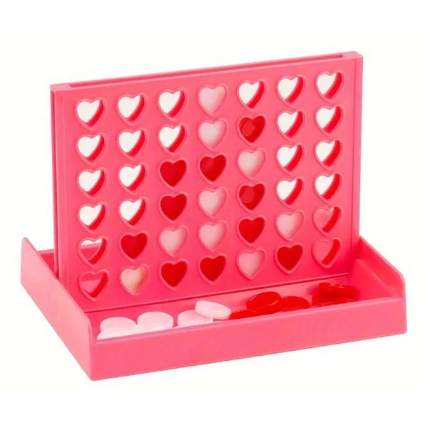 Toy Romantic Valentines Day Couple Date Heart Connect 4 Board Game (13cm)