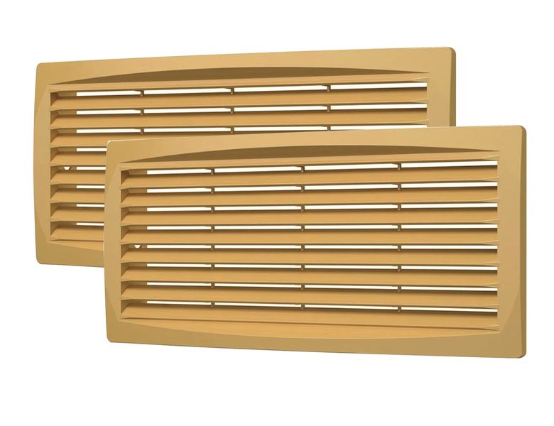 Ventilation wall, door cover grilles 300 x 135mm - 2 pieces Beige