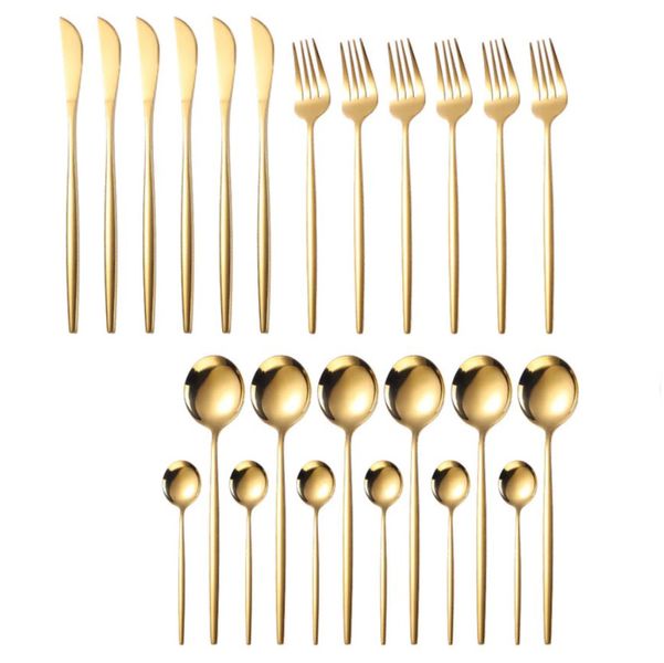 Stainless Steel Cutlery Set Dinnerware 24 Piece