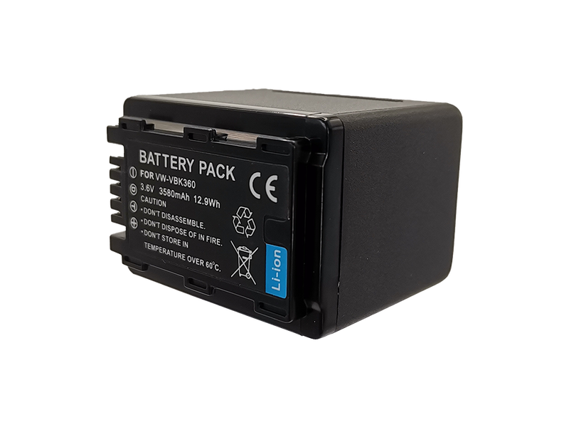 3580mAh Lithium-Ion Battery Pack for Panasonic VW-VBK360