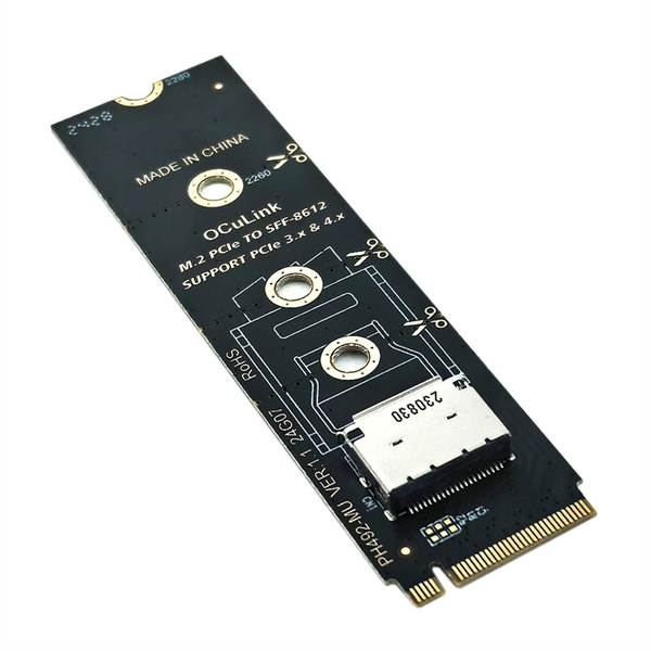 M 2 Nvme Pcie To Oculink Female Dock Sff-8612 Adapter