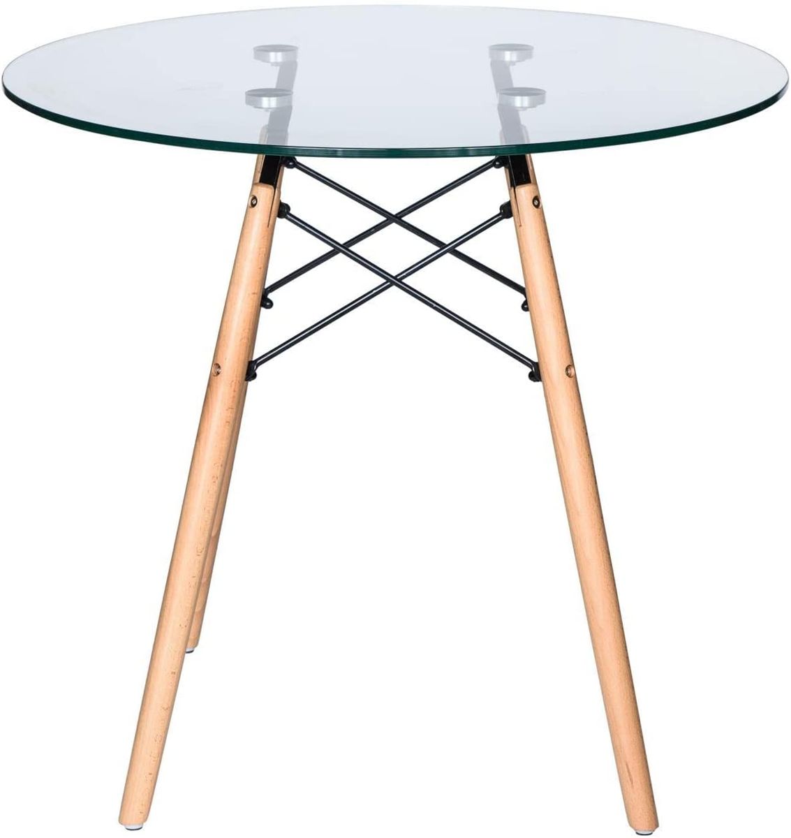 Fresh Look at Round Dining Table Scandinavian Glass Kitchen Table With Solid Beech