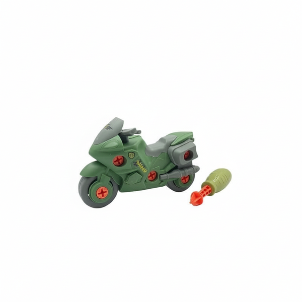 DIY Army Motorbike Building Kit for Creative Play