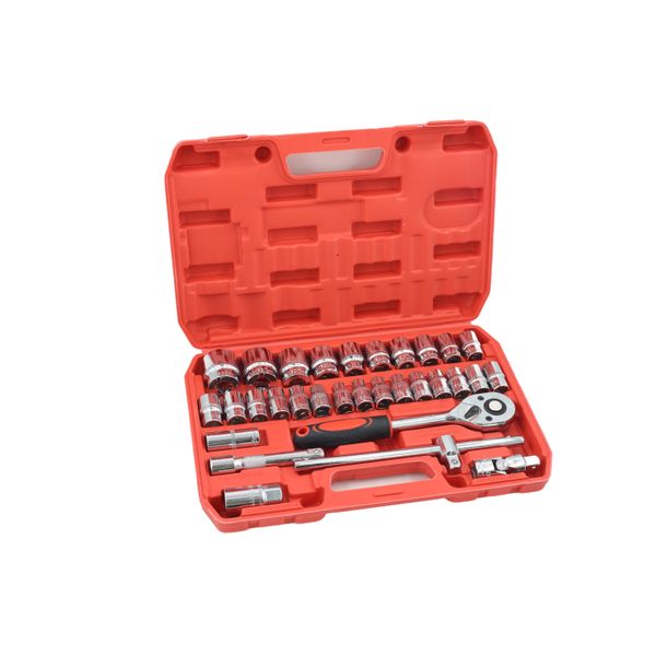 AIYI 1/2 Inch Socket Set 32 Pieces (red box) AY187-006