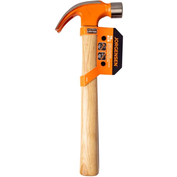 Jorgensen Pony Hammer Claw Hickory 16Oz 280Mm Wooden Handle
