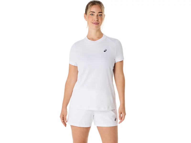 Asics Women's Court Short Sleeve Tee - Brilliant White