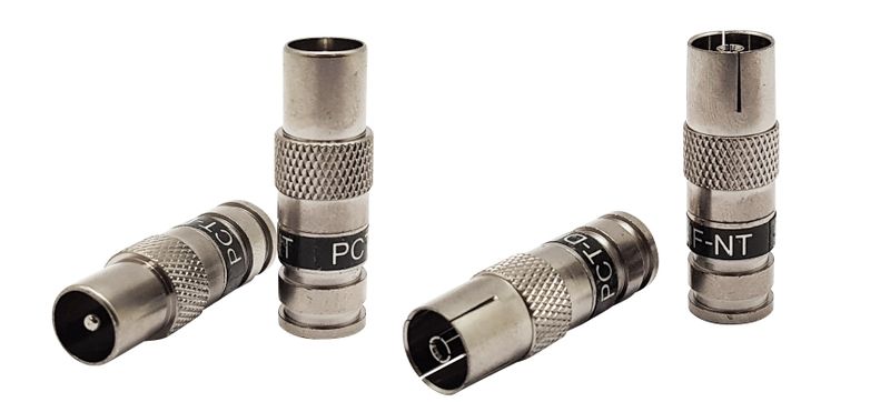Space TV RF Male &amp; Female Compression Connector Multipack - 10 Each