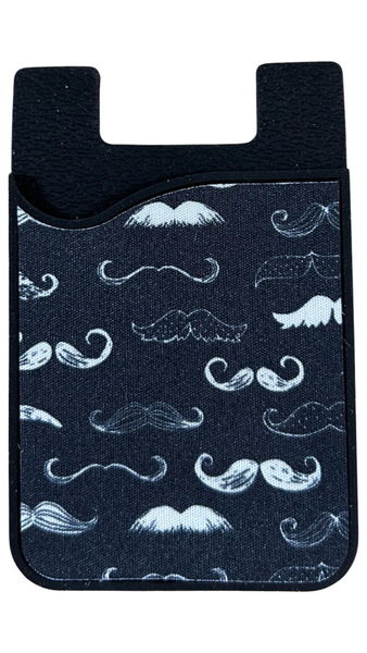 Card Holder that can Stick to the back of your Phone -Moustaches
