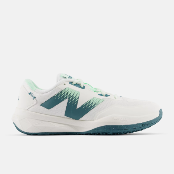 New Balance Women's 796v4 Padel Shoes - Sea Salt/New Spruce/Lab Green