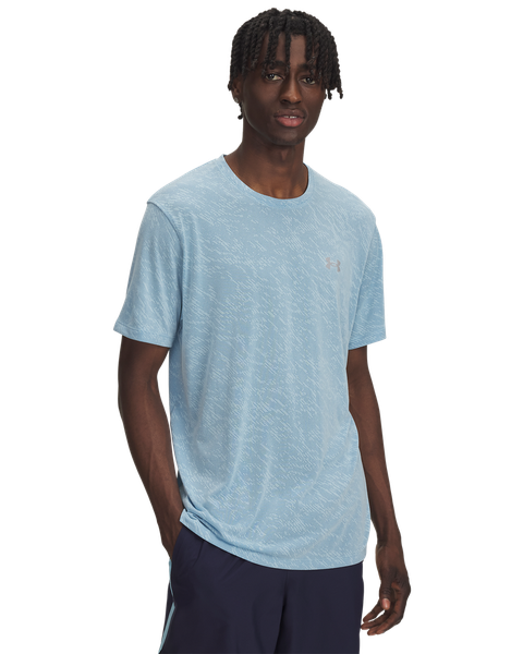 Under Armour Men's Launch Camo Running Short Sleeve T-Shirt - Stream