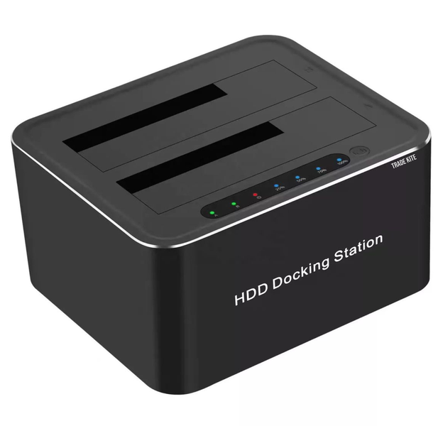 Trade Kite External Hard Drive Dock - USB 3.0 Dual Slot HDD/SSD Adapter