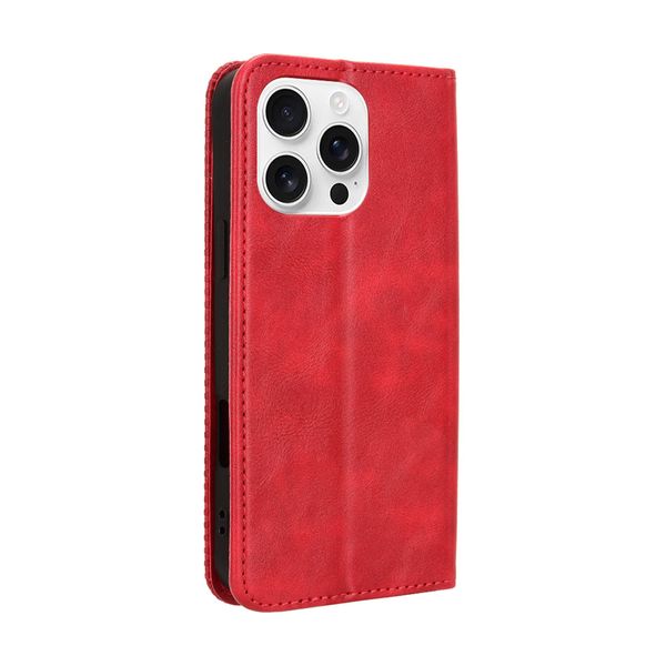 Flip Cover Anti-theft Brush Leather Case Compatible with Samsung Galaxy S25 Ultra