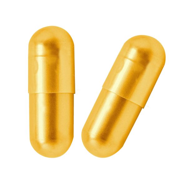 1000 Size 00 Empty Gel Capsules (Yellow Gold Pearl) - CheekyMoo