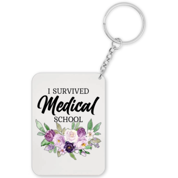 I Survived Medical School Doctor Graduation Gift Keyring