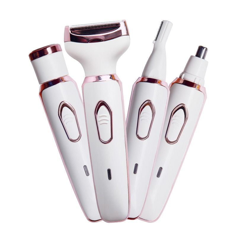 4-in-1 Rechargeable Hair Removal Trimmer Set for Whole Body Grooming