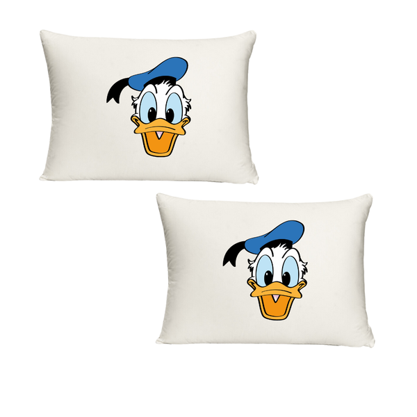 Katz Designs - Twin Standard Pillow Cases Donald Duck Bow Tie