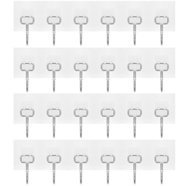 Home Simplistic Six Hook Self Adhesive Wall Hangers Set of 4 (40cm)