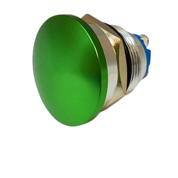 AVP22MW-M1AZ-G - 22mm Vandal Resistant Green Mushroom Switch, 1NO