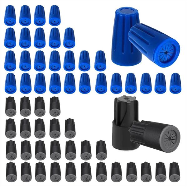 60PCS Waterproof Outdoor Wire Electrical Connectors,Sealant Twist Nuts Caps