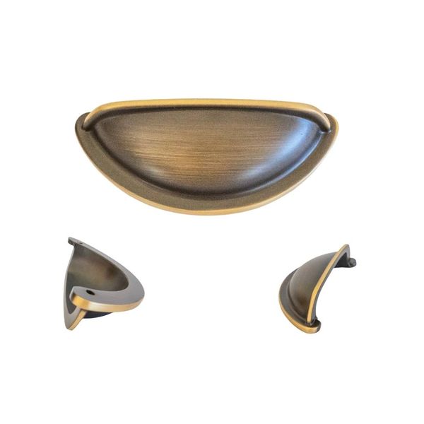 Antique Brass Cup Handle- Set of two