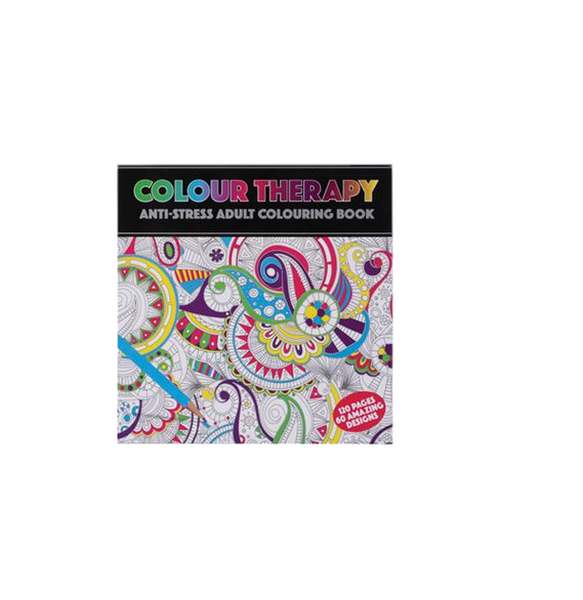 120 Page Therapy Colouring Book (21x20cm)