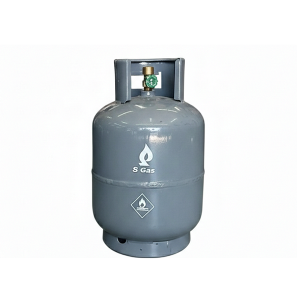 S Gas LPG Cylinder - 5kg - Portable - Grey