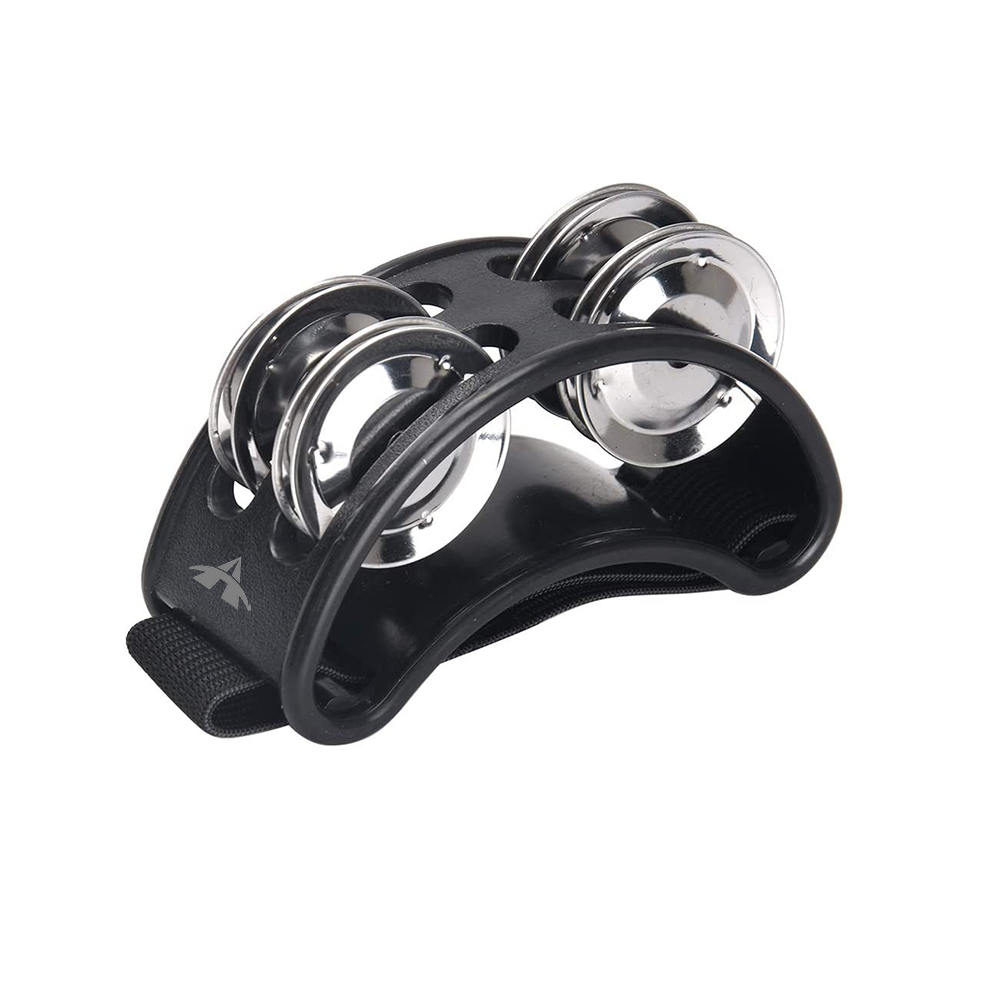 Foot Tambourine Percussion Foot Drum with Stainless Steel Jingle Bells