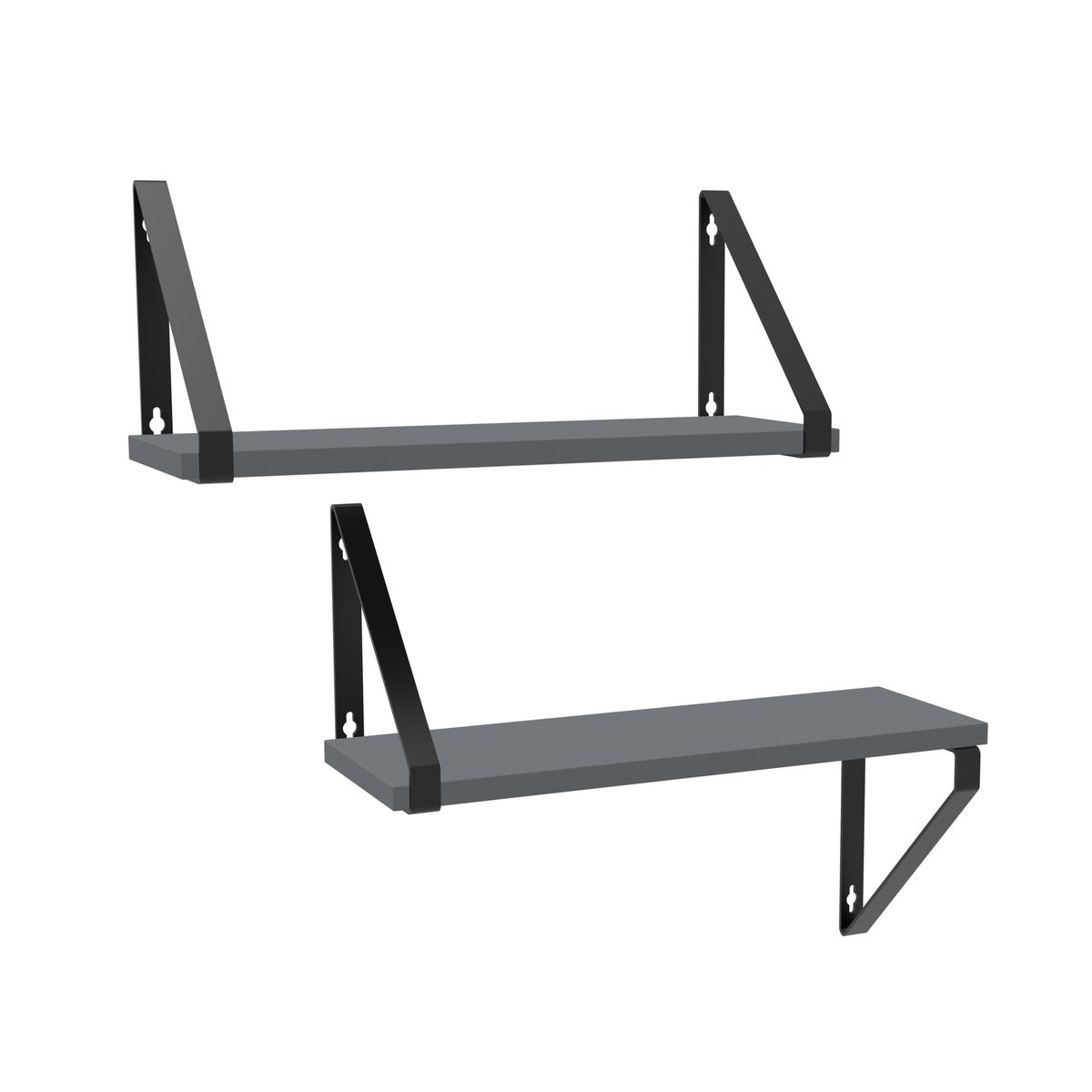 Floating Shelves 2 Shelf with Metal Brackets Shop Today. Get it