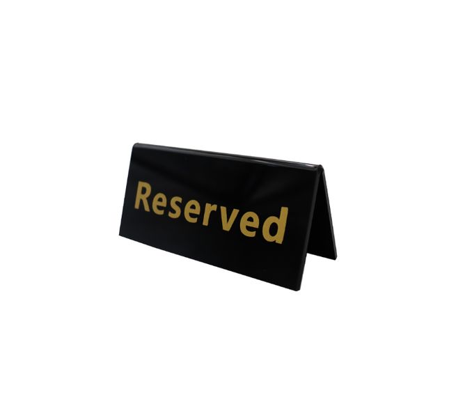 Plastic Reserved Sign x 5