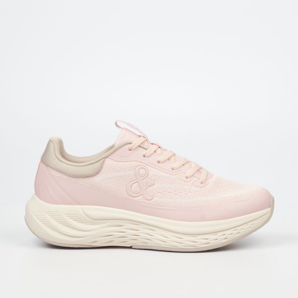 Heart &amp; Sole Zadie 1 Pink Women Pink Knit - Faux Leather Sneaker